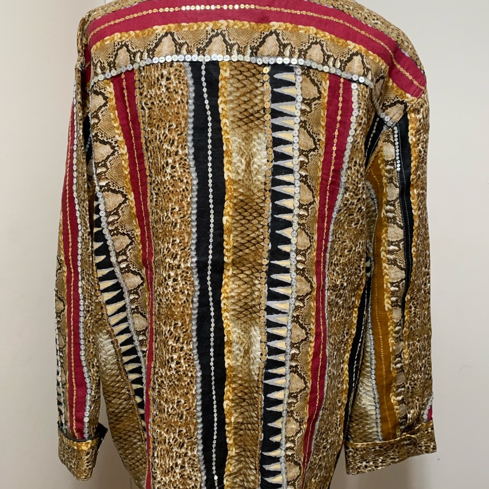 Ios Colorful Jungle Light Jacket Button Chic Top … - image 5